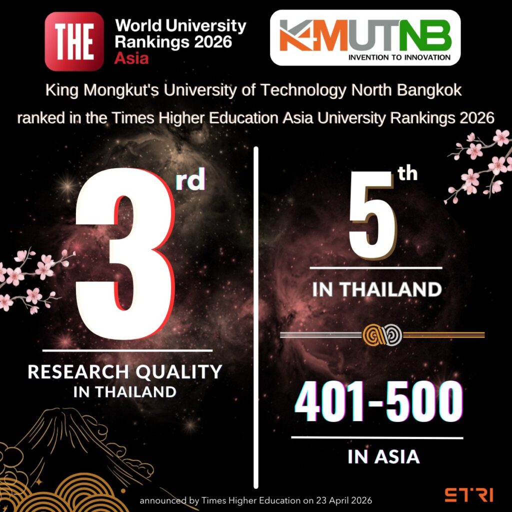 มจพ. ขึ้นสู่อันดับ 5 ของประเทศ